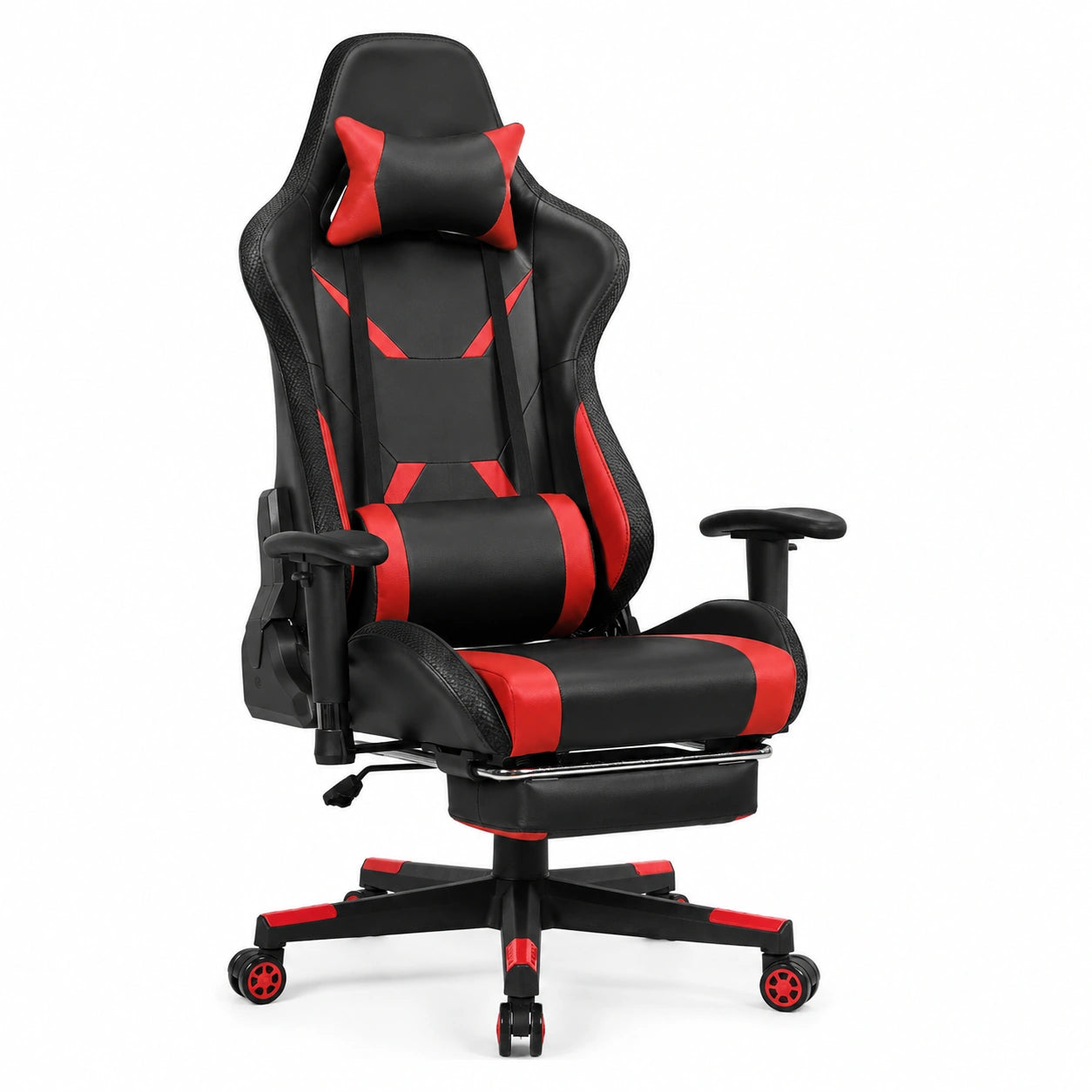 Fauteuil, pivotant, réglable, coloris rouge, pour le salon ou la chambre