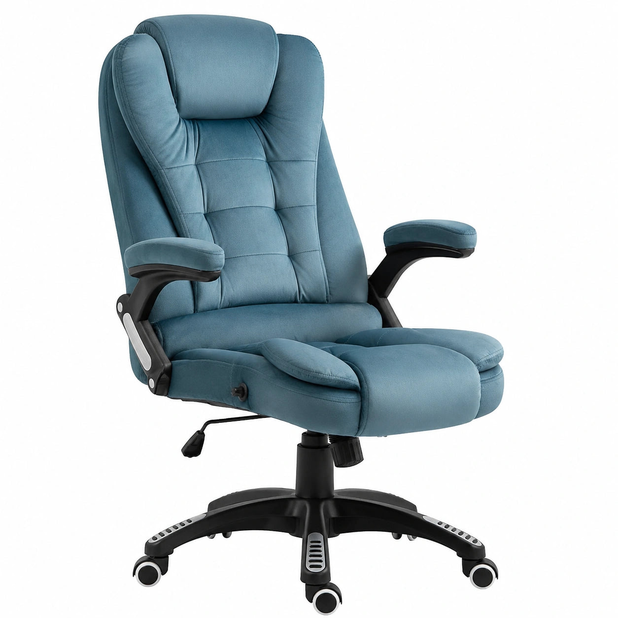 Bureau, pivotant, réglable, en tissu, coloris bleu, pour l’espace de travail