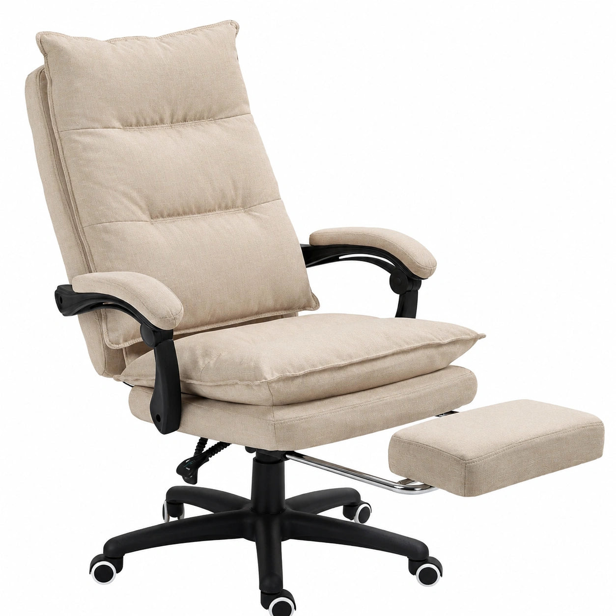 Bureau, en lin, pivotant, réglable, coloris beige, pour l’espace de travail
