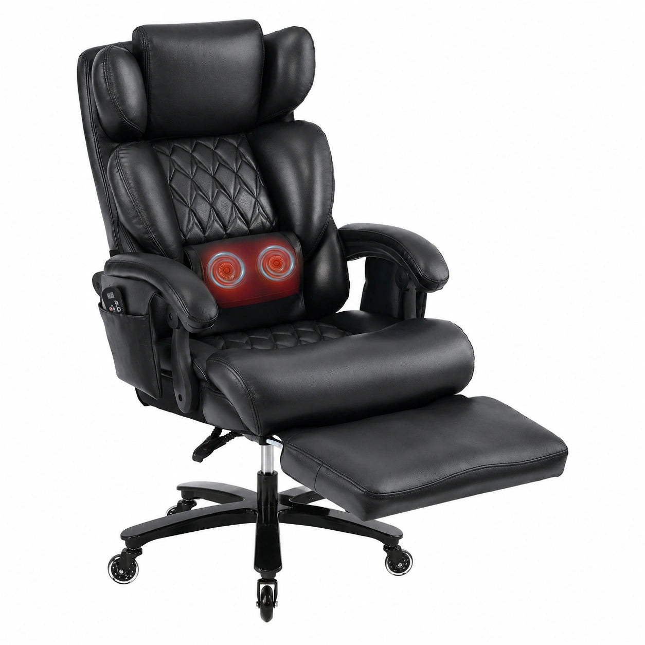 Bureau, en cuir, coloris noir, pour l’espace de travail
