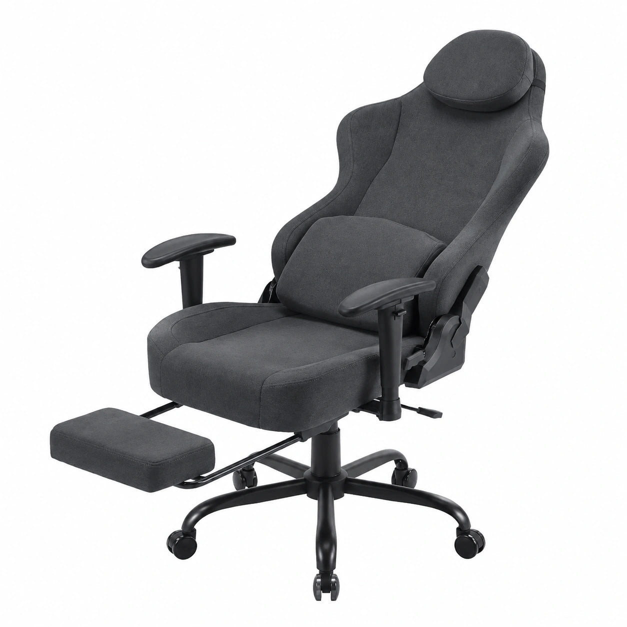 Bureau, en tissu, pivotant, réglable, coloris gris, pour l’espace de travail