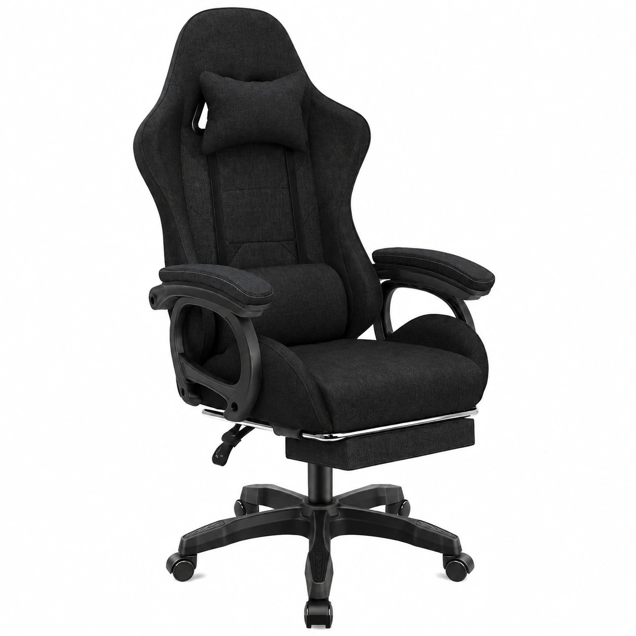 Bureau, réglable, en tissu, coloris noir, pour l’espace de travail