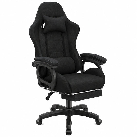 Bureau, réglable, en tissu, coloris noir, pour l’espace de travail