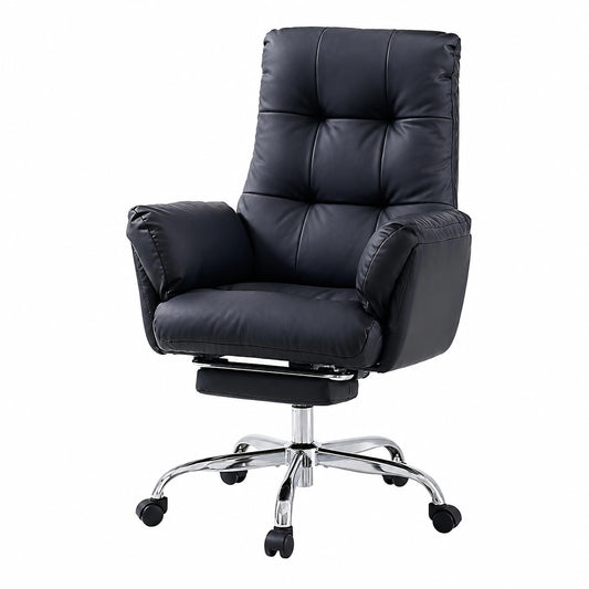 Bureau, en cuir, pliable, coloris noir, pour l’espace de travail