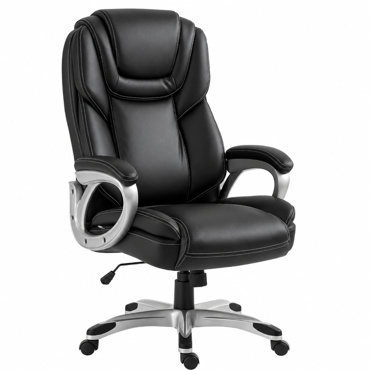 Bureau, pivotant, réglable, sur roulettes, coloris noir, pour l’espace de travail