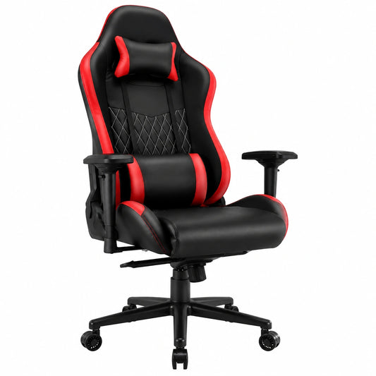 Fauteuil, en cuir, coloris rouge, pour le salon ou la chambre