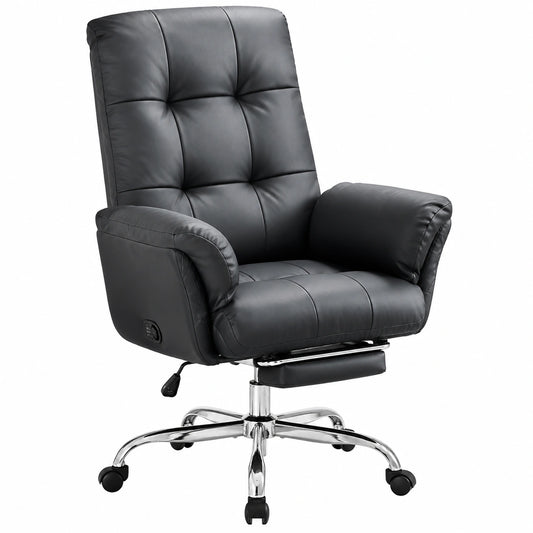 Bureau, pliable, en cuir, coloris noir, pour l’espace de travail