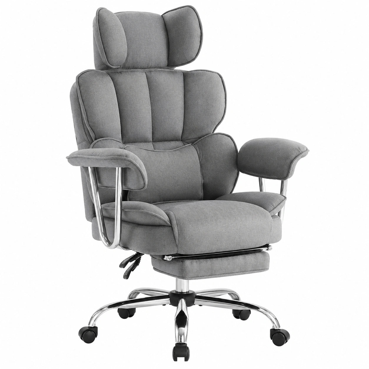 Bureau, réglable, en lin, coloris gris, pour l’espace de travail