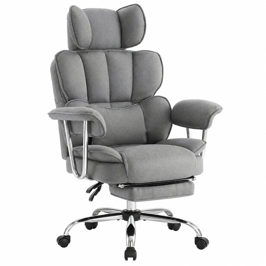 Bureau, réglable, en lin, coloris gris, pour l’espace de travail