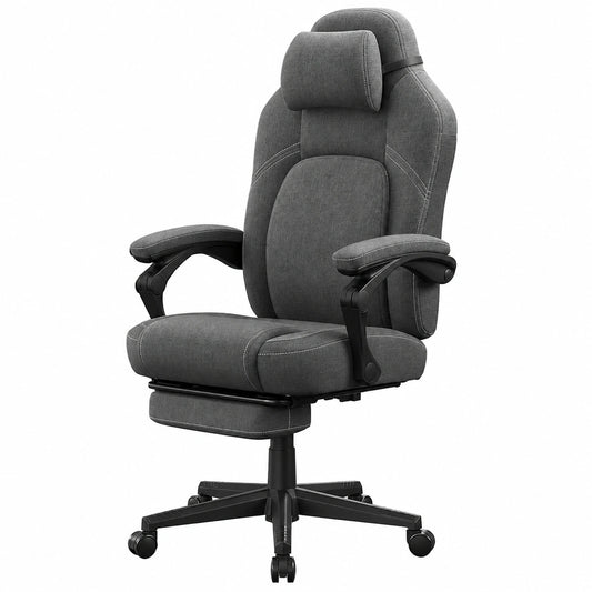 Bureau, en lin, réglable, coloris gris, pour l’espace de travail