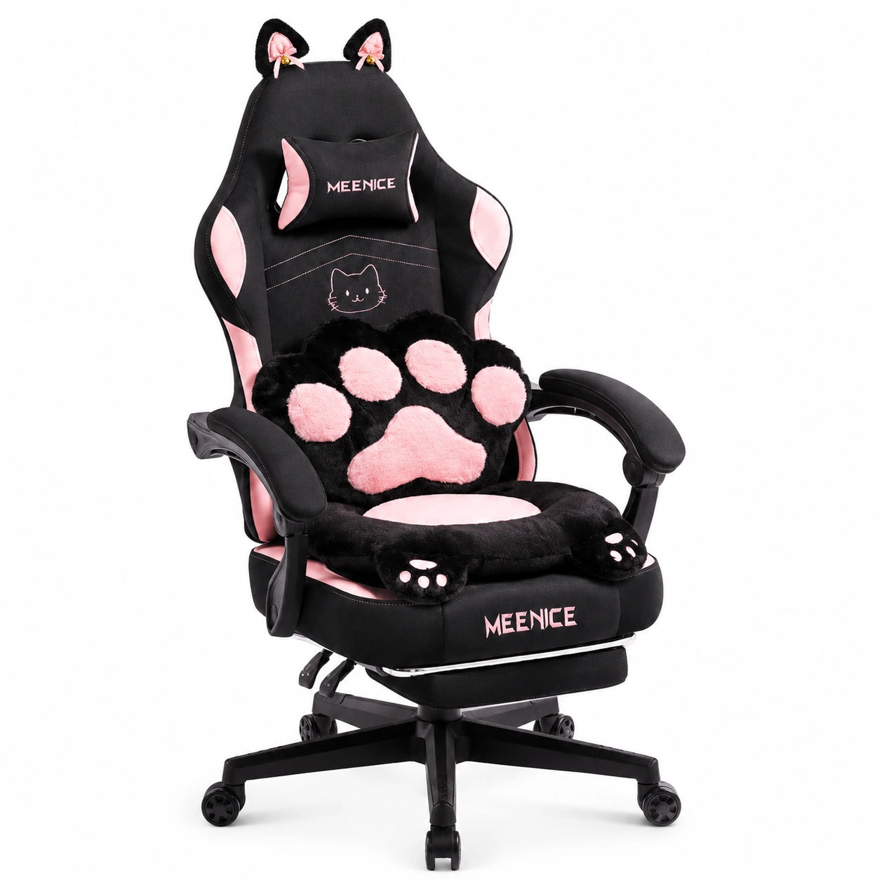 Fauteuil, coloris noir et rose, pour le salon ou la chambre