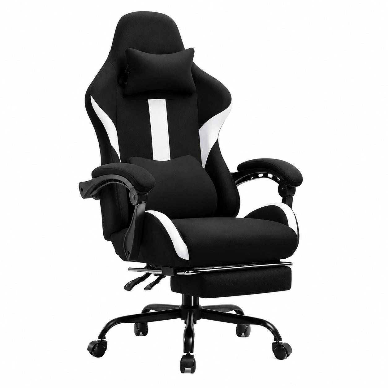 Bureau, pivotant, réglable, en tissu, coloris noir, pour l’espace de travail